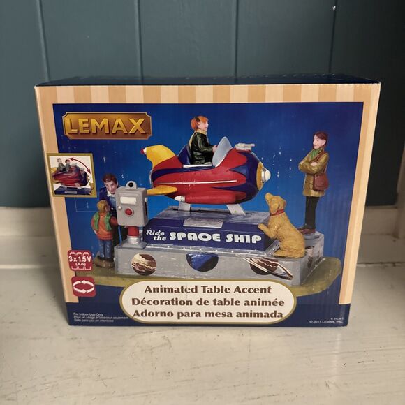 Lemax Rocket Ride The Space Ship Carnival Village #14341 RARE Brand New *READ - Picture 3 of 9